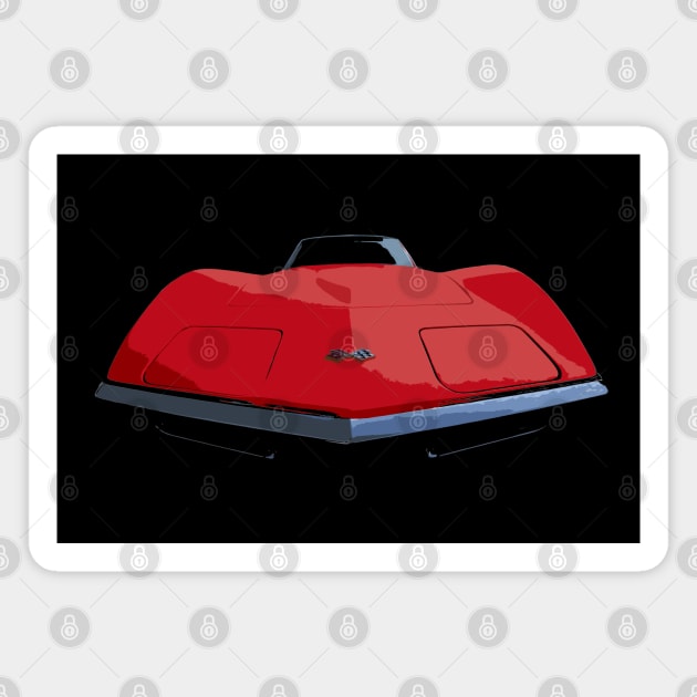 Chevrolet C3 Corvette Sting Ray -styized Magnet by mal_photography